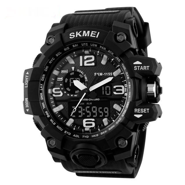 GA - SKMEI Male Dual Time Tactical Wrist Watch