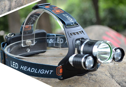 GA - CREE XML T6 + 2R5 LED Head Lamp - 10000 Lm