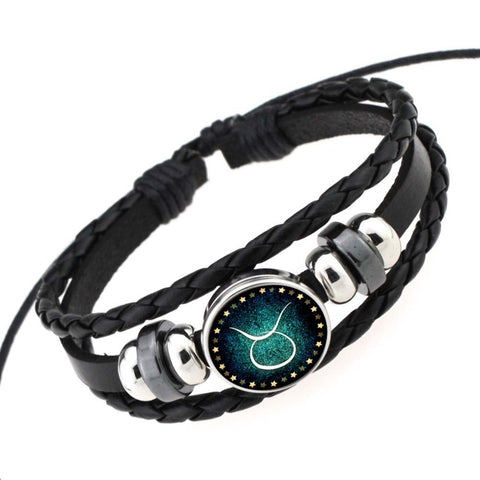 GA - Zodiac Braided Leather Bracelet