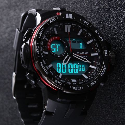 GA - ALIKE Men's Dual Time Sports Watch