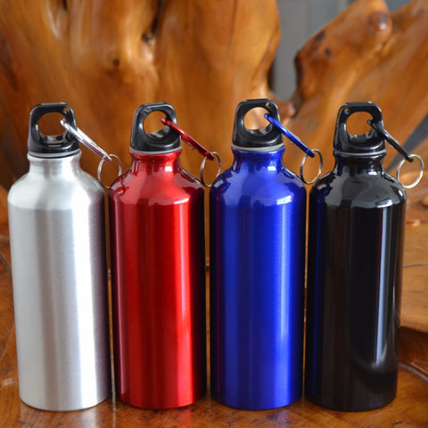 GA - Aluminum Water Bottle With Carabiner - 500 ml / 16.9 ounces