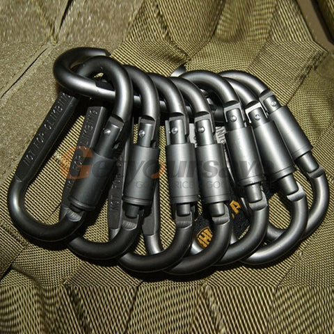 GA - Aluminum Screw Gate Carabiners 5 Pcs