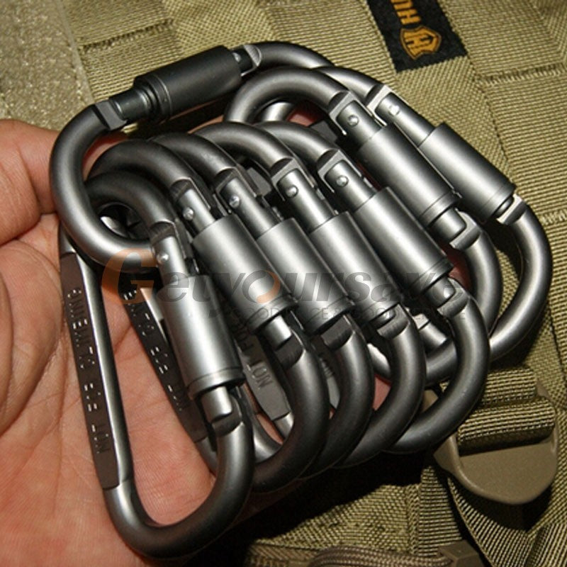 GA - Aluminum Screw Gate Carabiners 5 Pcs