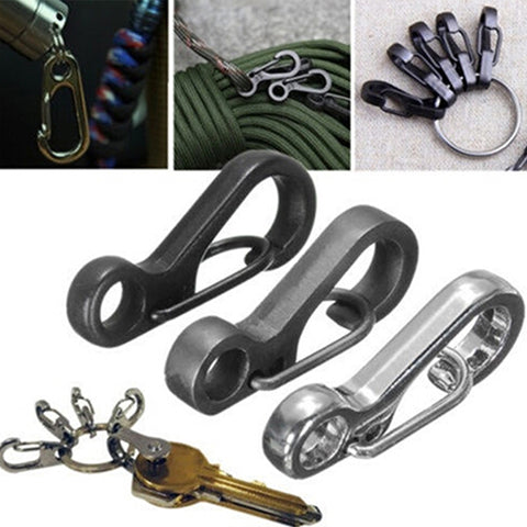 C and C Adventures Paracord Lanyard Keychain with Carabiner Hook and Key  Ring Blue and Black