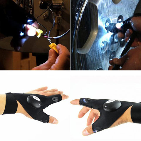 GA - Fingerless LED Flashlight Glove