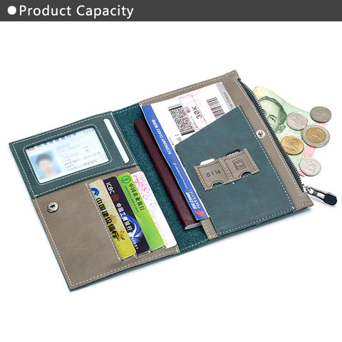 GA - Genuine Leather Passport and Travel Doc Folder