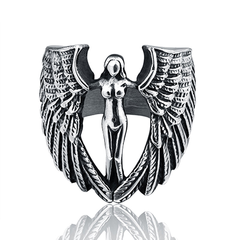 GA - Vintage Angel Wings Ring