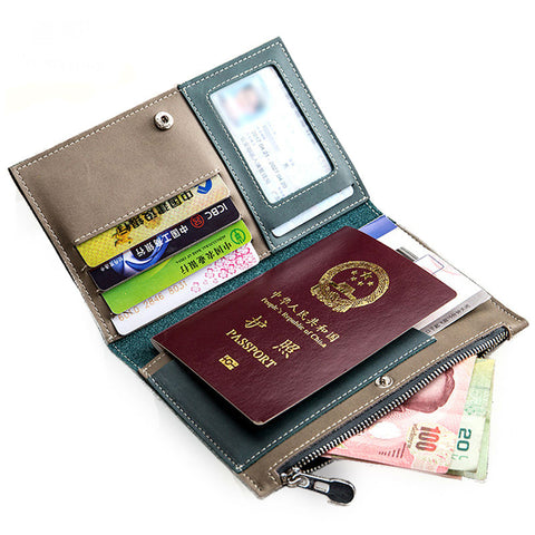 GA - Genuine Leather Passport and Travel Doc Folder