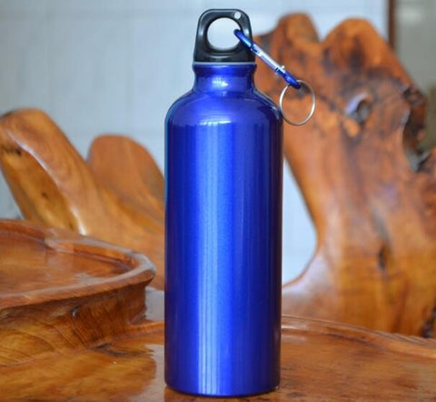 GA - Aluminum Water Bottle With Carabiner - 500 ml / 16.9 ounces