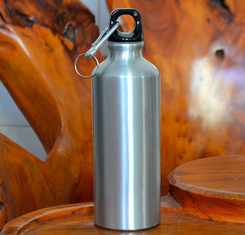 GA - Aluminum Water Bottle With Carabiner - 500 ml / 16.9 ounces