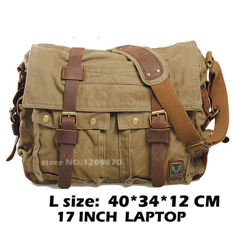 military canvas messenger bag