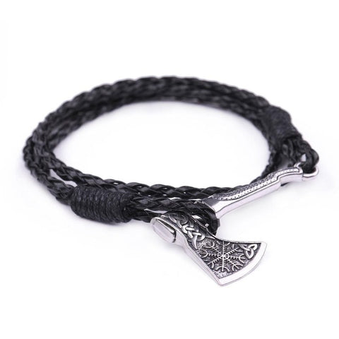 GA - Bearded Axe Leather Bracelet