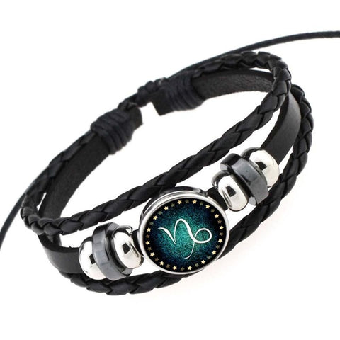 GA - Zodiac Braided Leather Bracelet