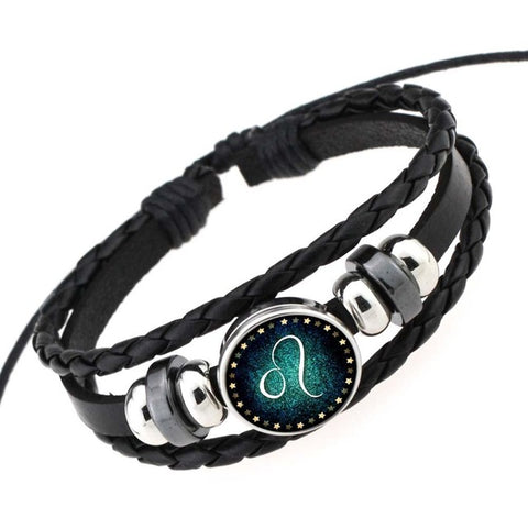 GA - Zodiac Braided Leather Bracelet