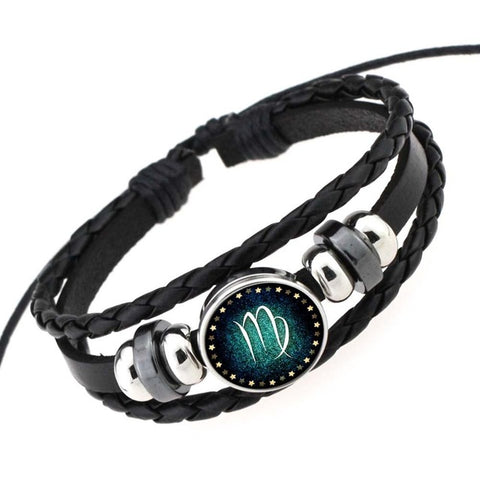 GA - Zodiac Braided Leather Bracelet